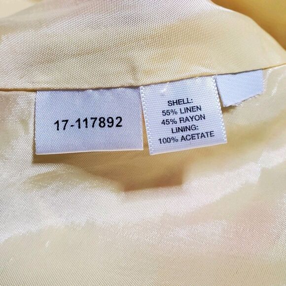 Ann Taylor Loft Floral Dress Size 14 Linen Blend Colorful Sleeveless Lined Women - Picture 9 of 10